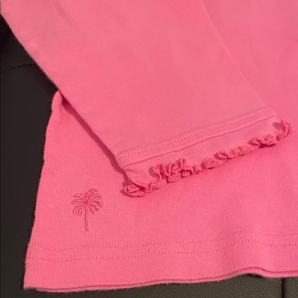 Lilly Pulitzer Two Tops Vibrant Pink Long Sleeve and short sleeve Tees size 14